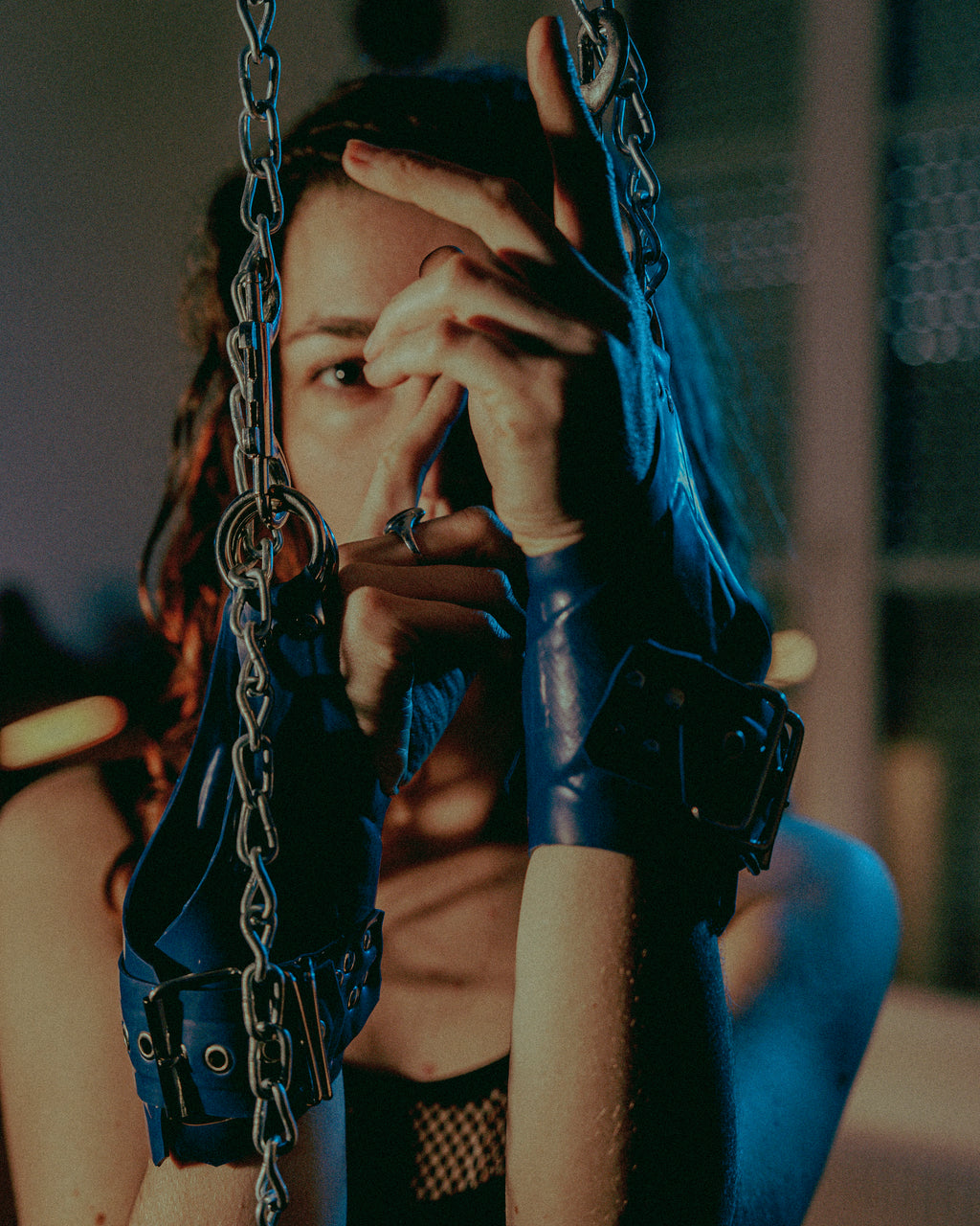 Menottes de suspension en latex unisexe