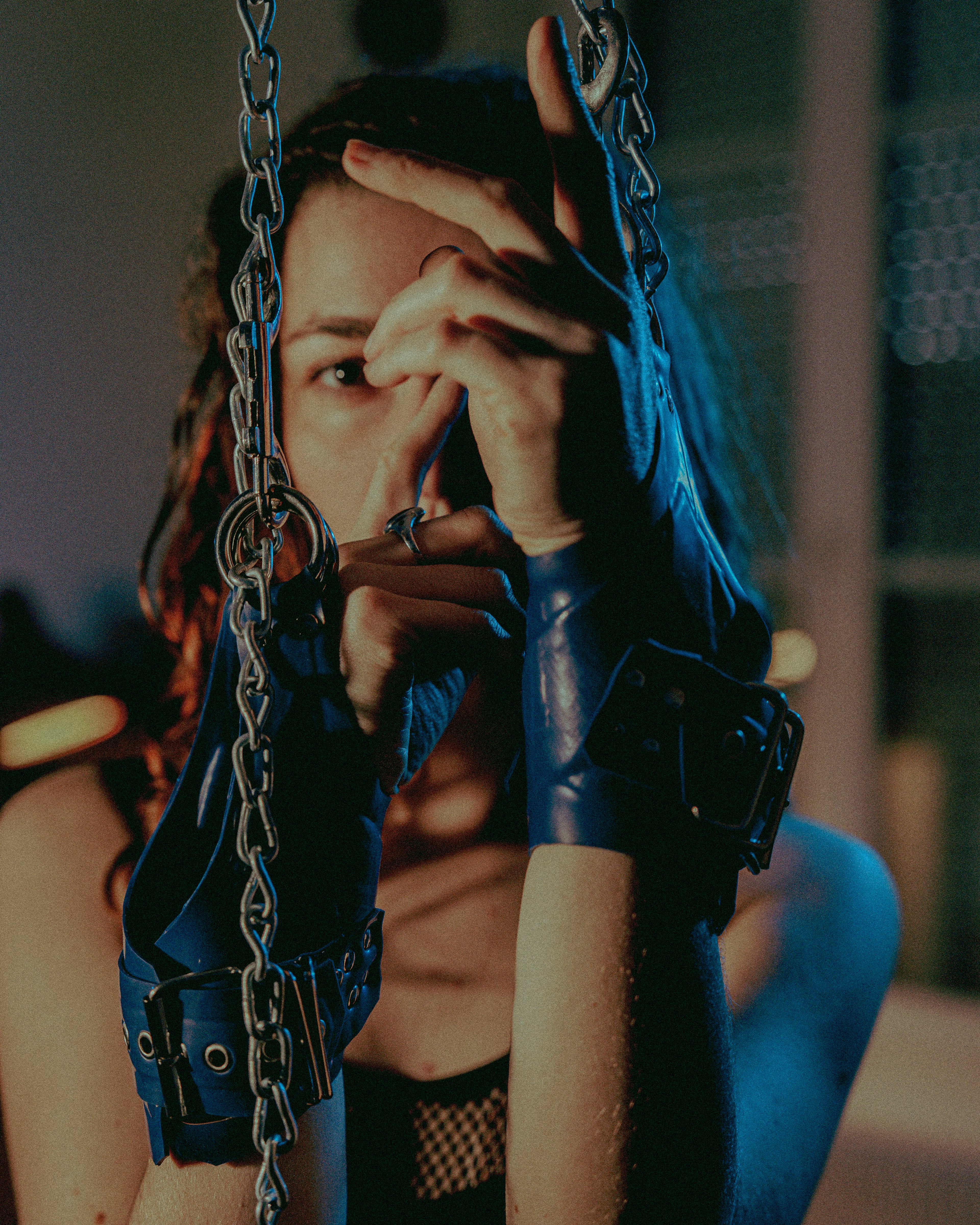 Menottes de suspension en latex unisexe