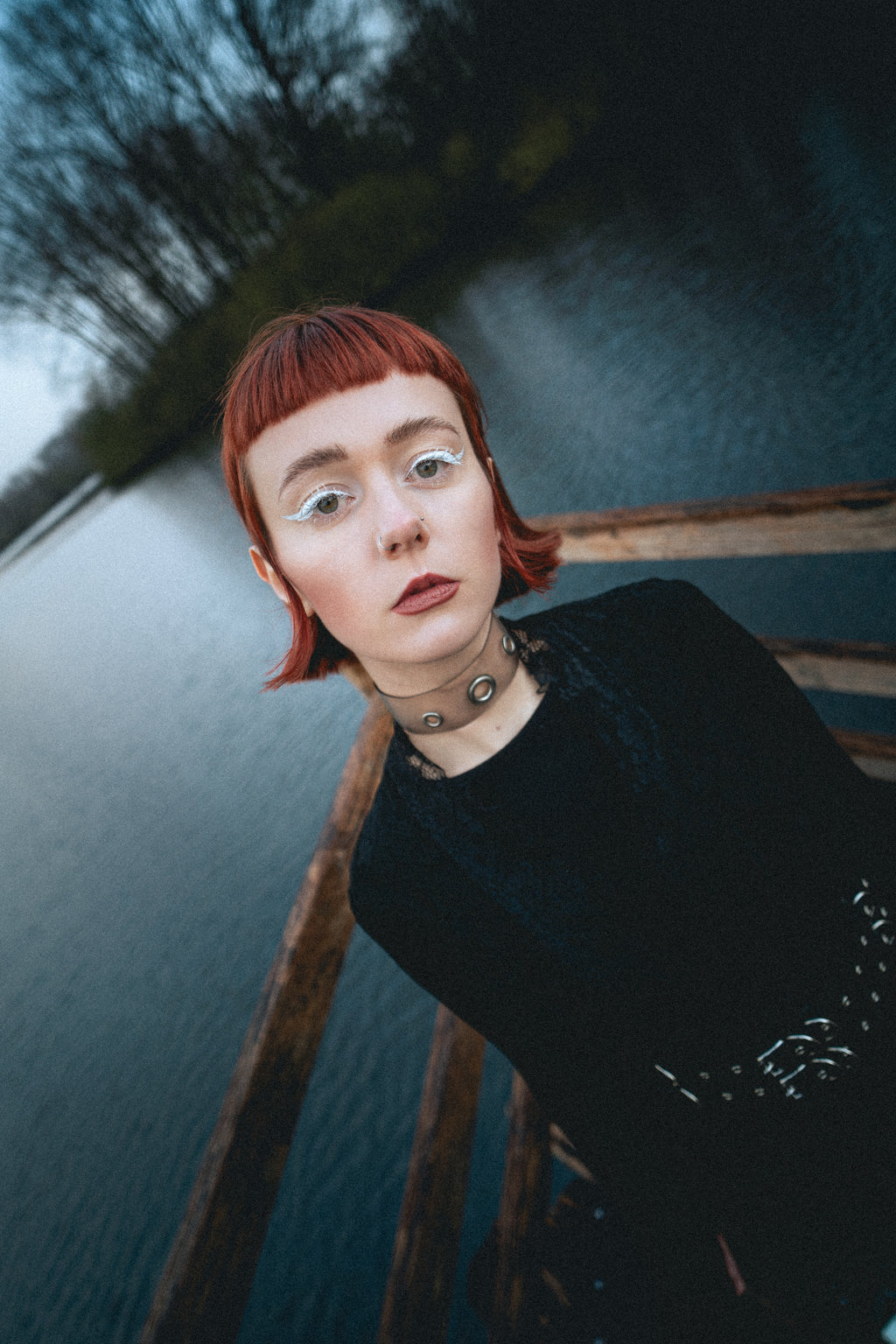 Choker œillet en PVC unisexe