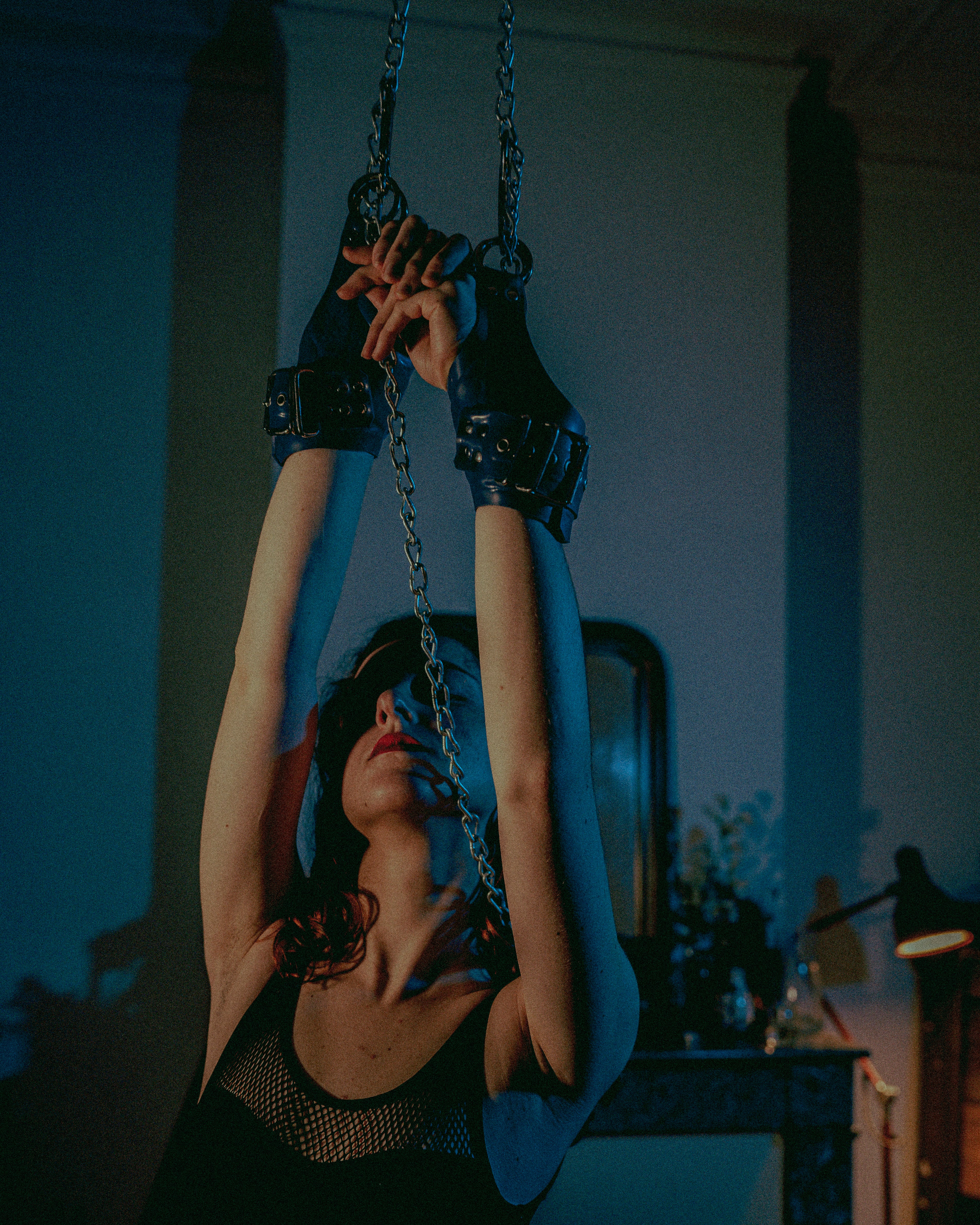 Menottes de suspension en latex unisexe