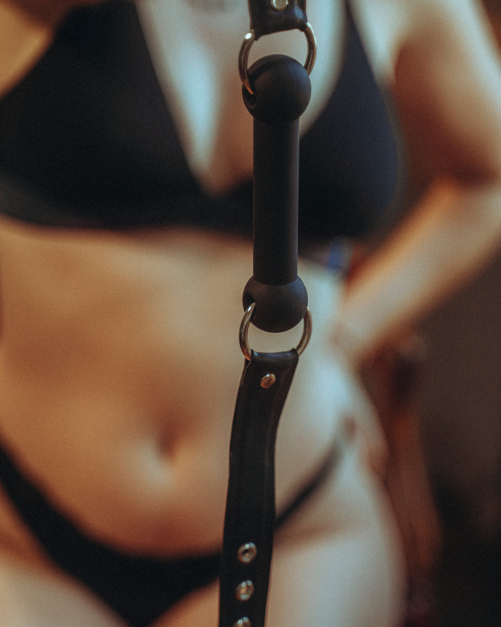 Bâillon mors en latex unisexe