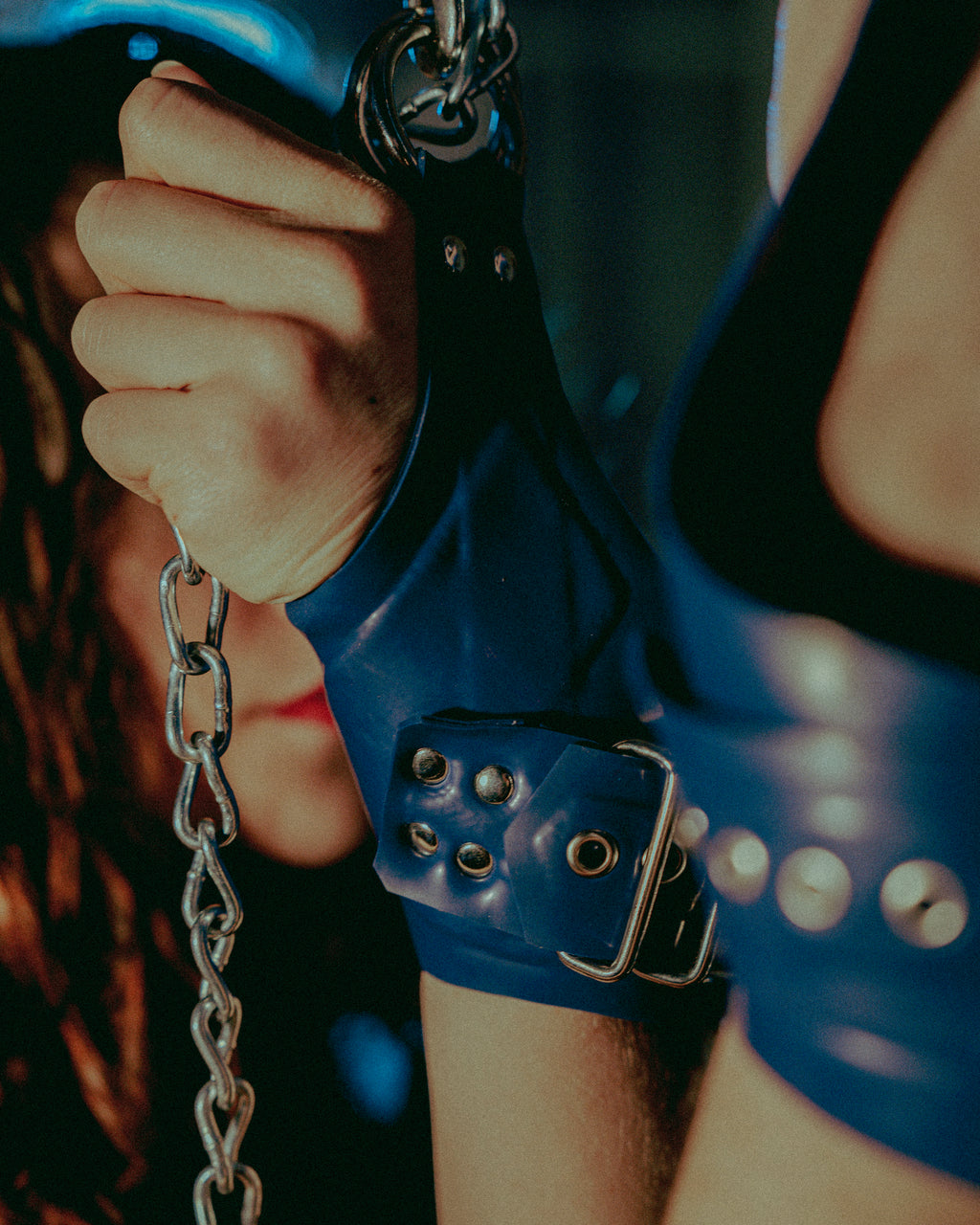 Menottes de suspension en latex unisexe