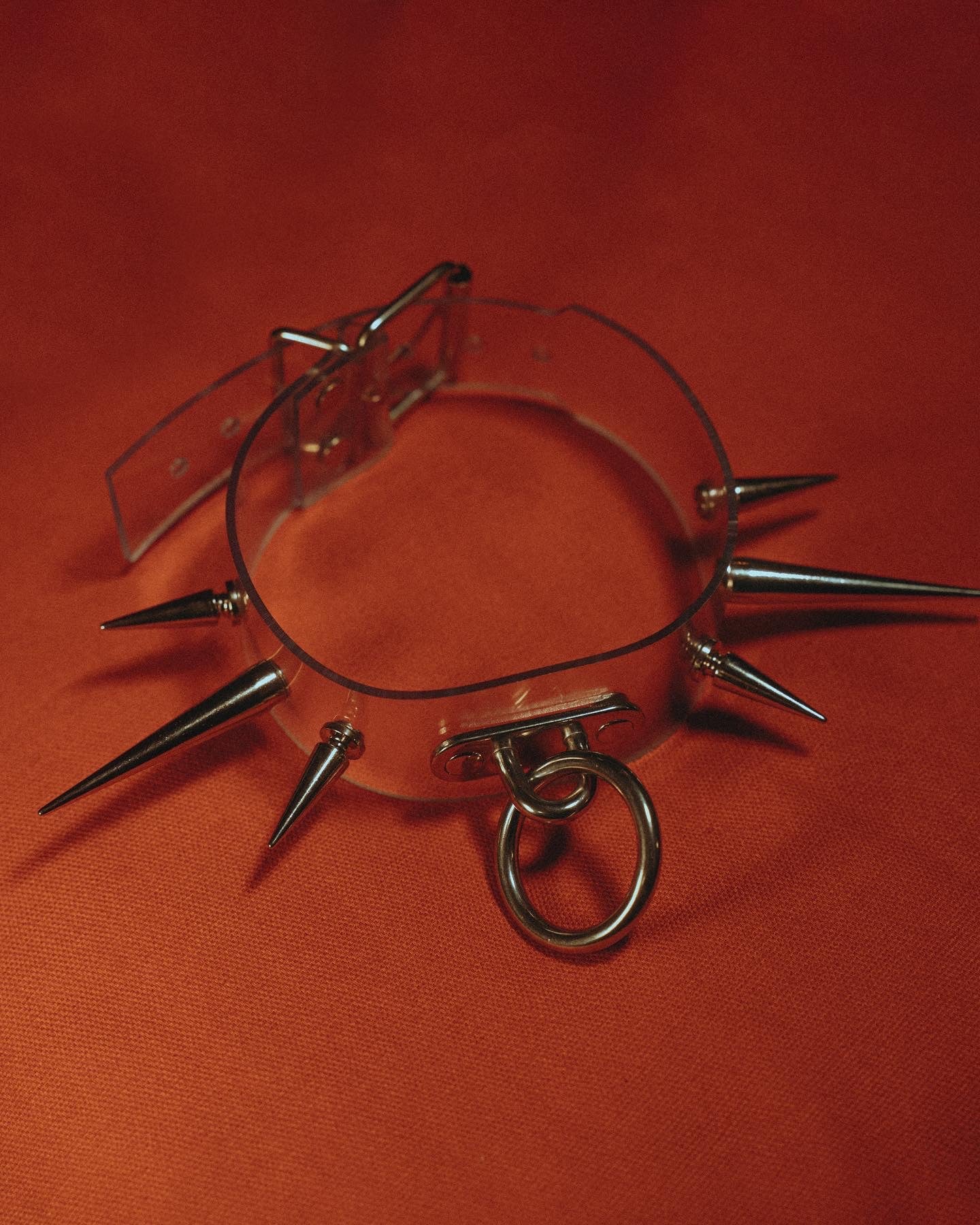 Choker clous O ring en PVC unisexe