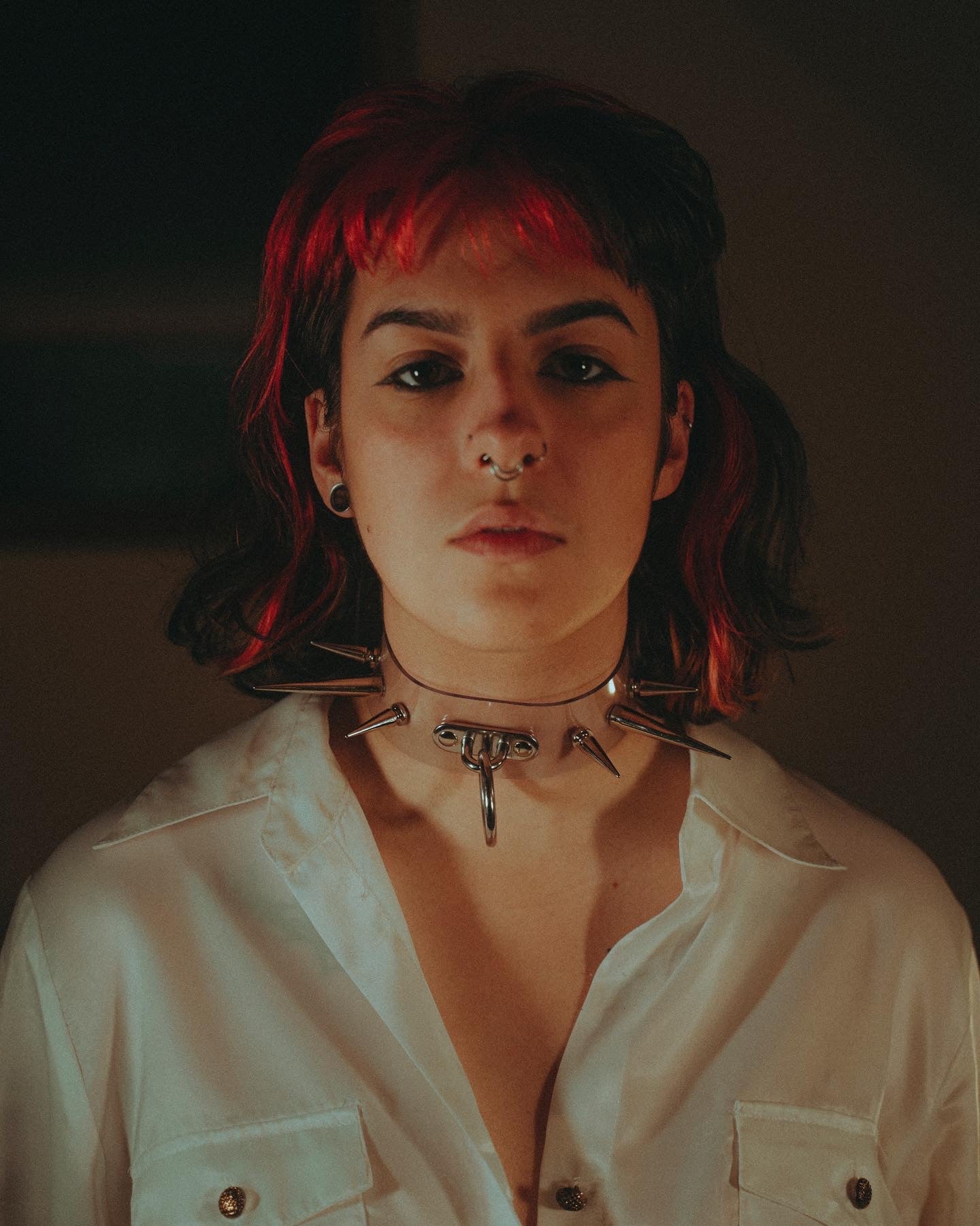 Choker clous O ring en PVC unisexe