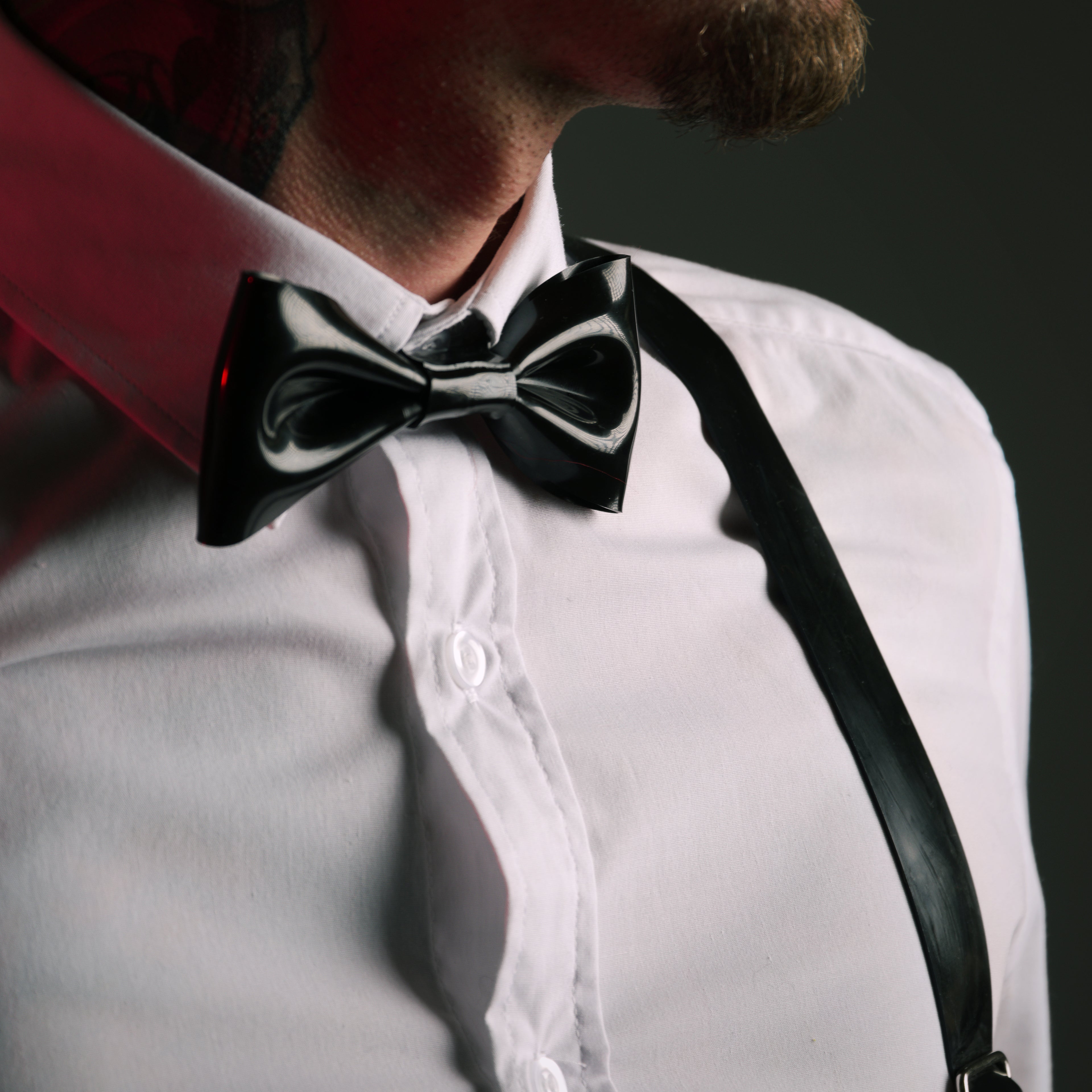 Nœnd papillon en latex unisexe pour chemise