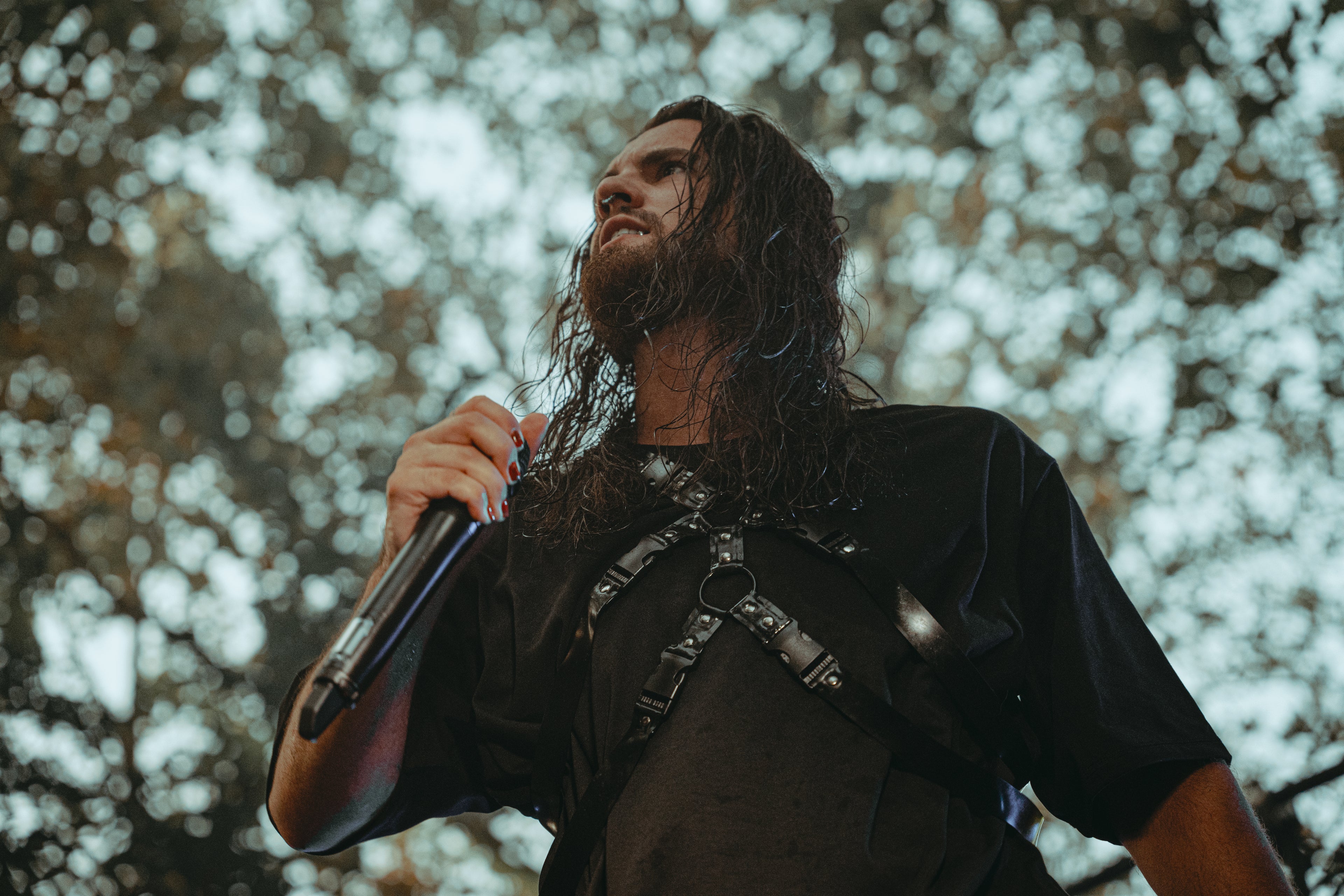 Harnais poitrine W en latex unisexe