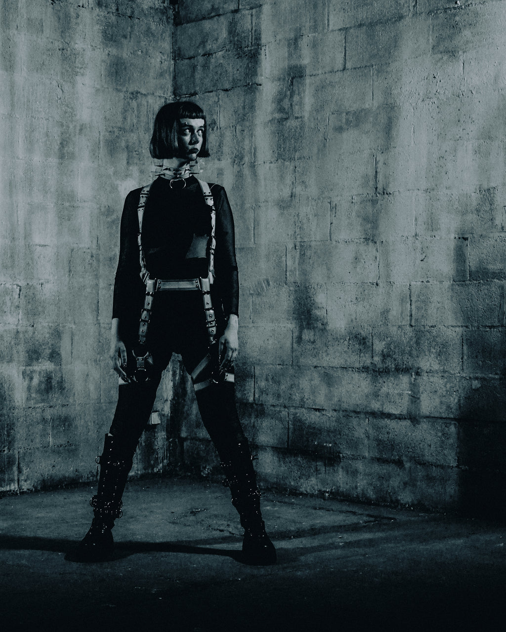 Harnais full body Jade en latex unisexe