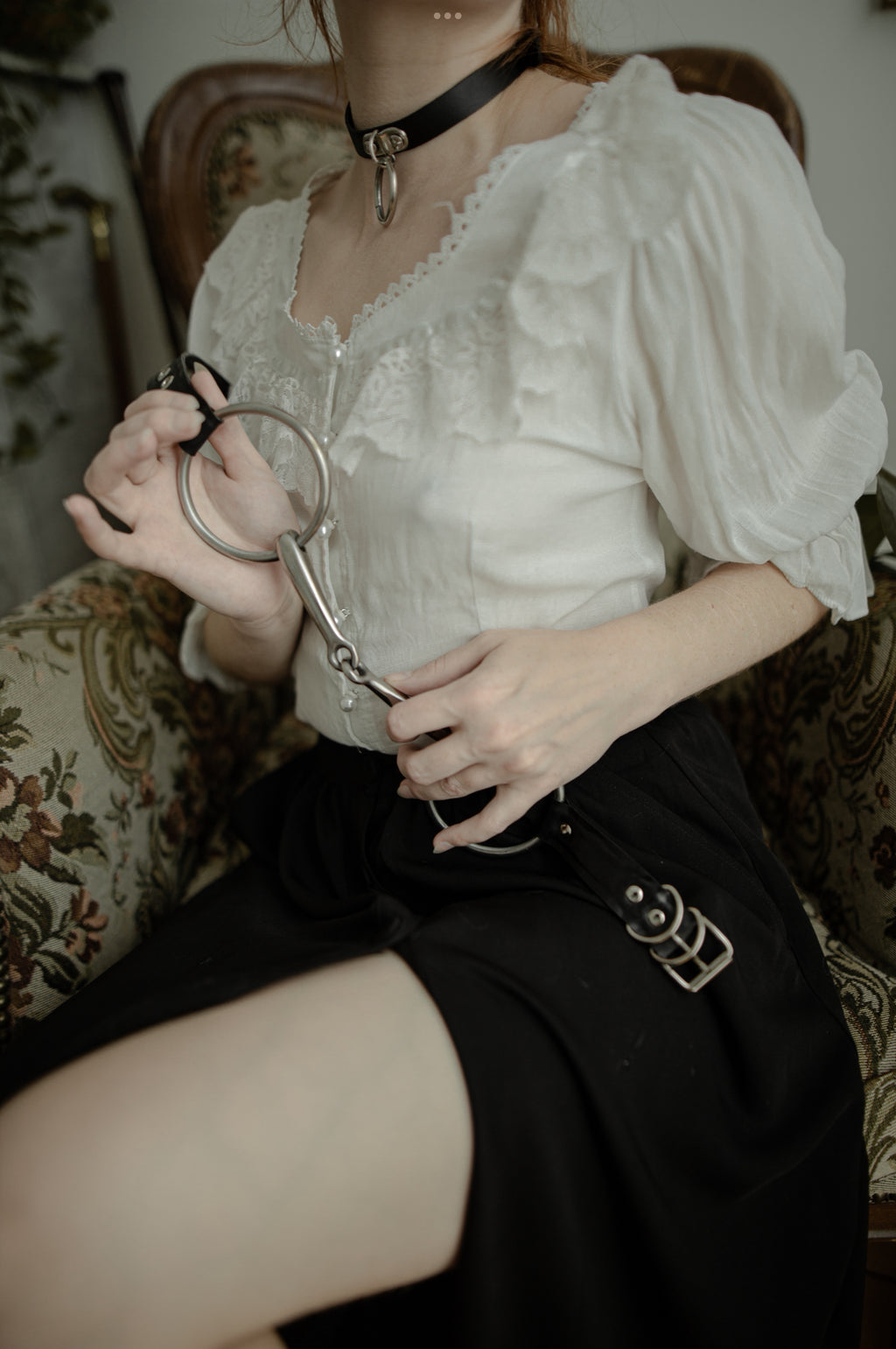 Bâillon mors cheval en latex unisexe