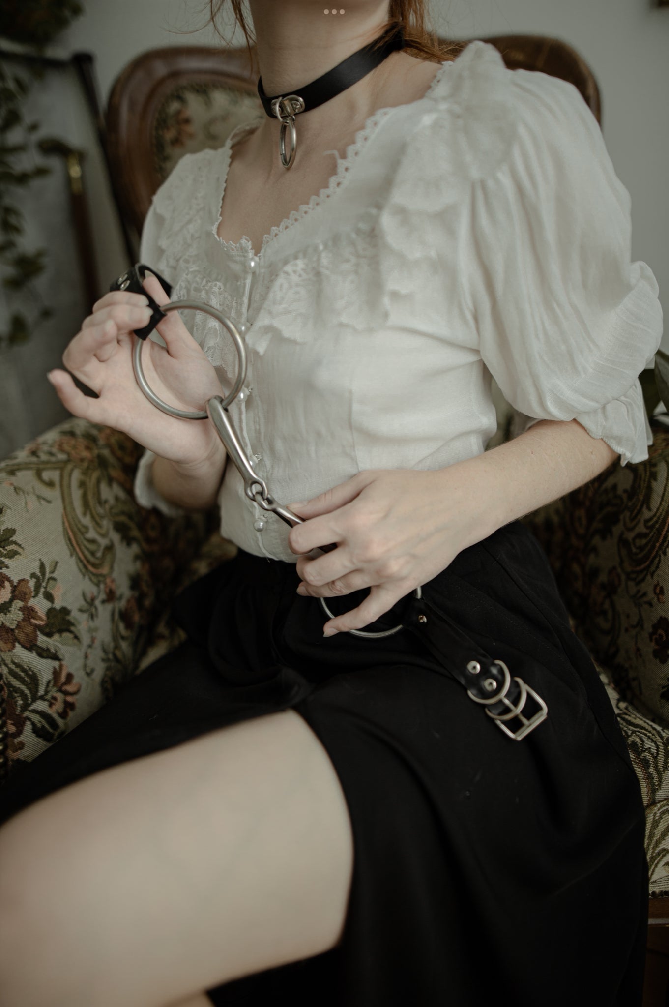 Bâillon mors cheval en latex unisexe