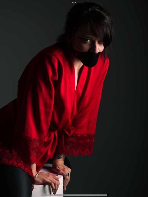 Bâillon bande en latex unisexe