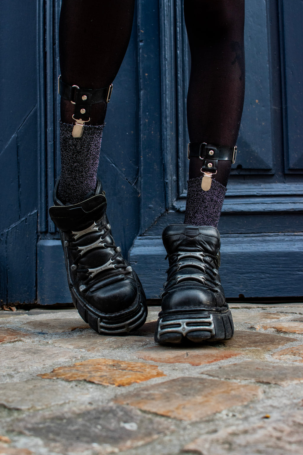 Jarretières mollet chaussette bande en latex unisexe