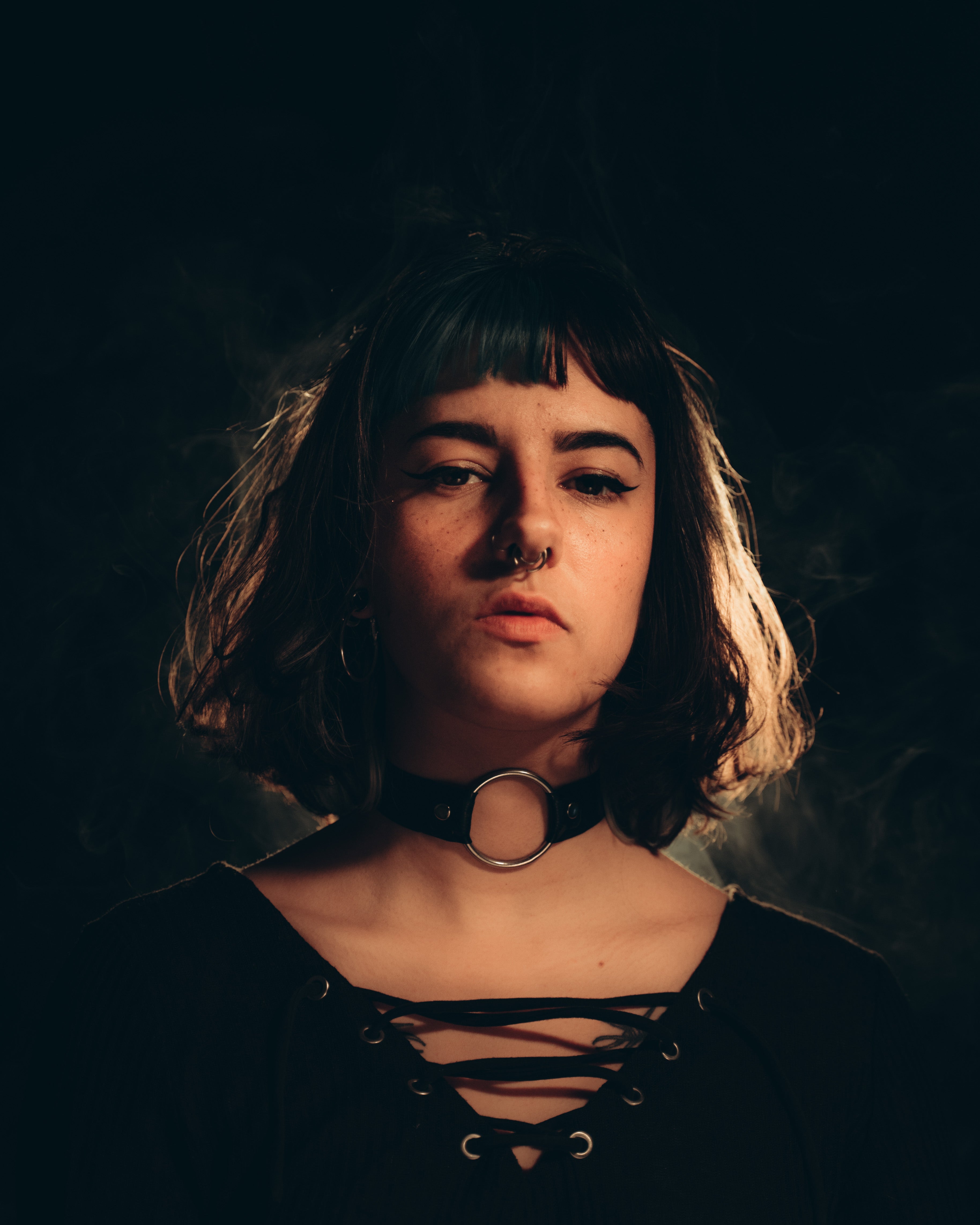 Choker O ring en latex unisexe