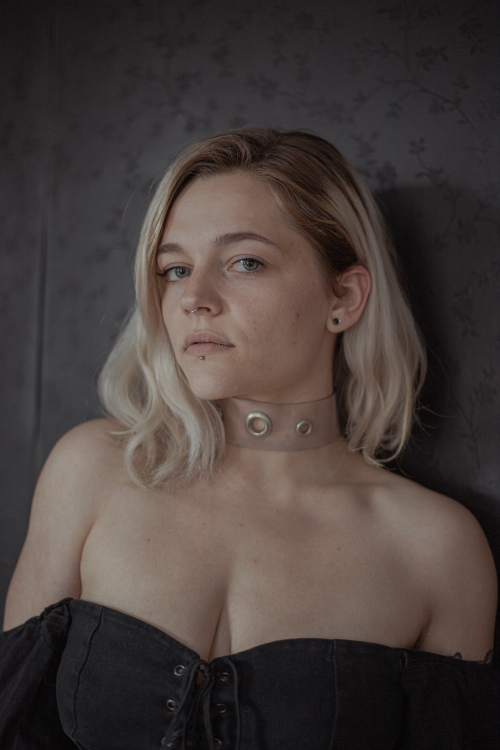 Choker œillet en PVC unisexe