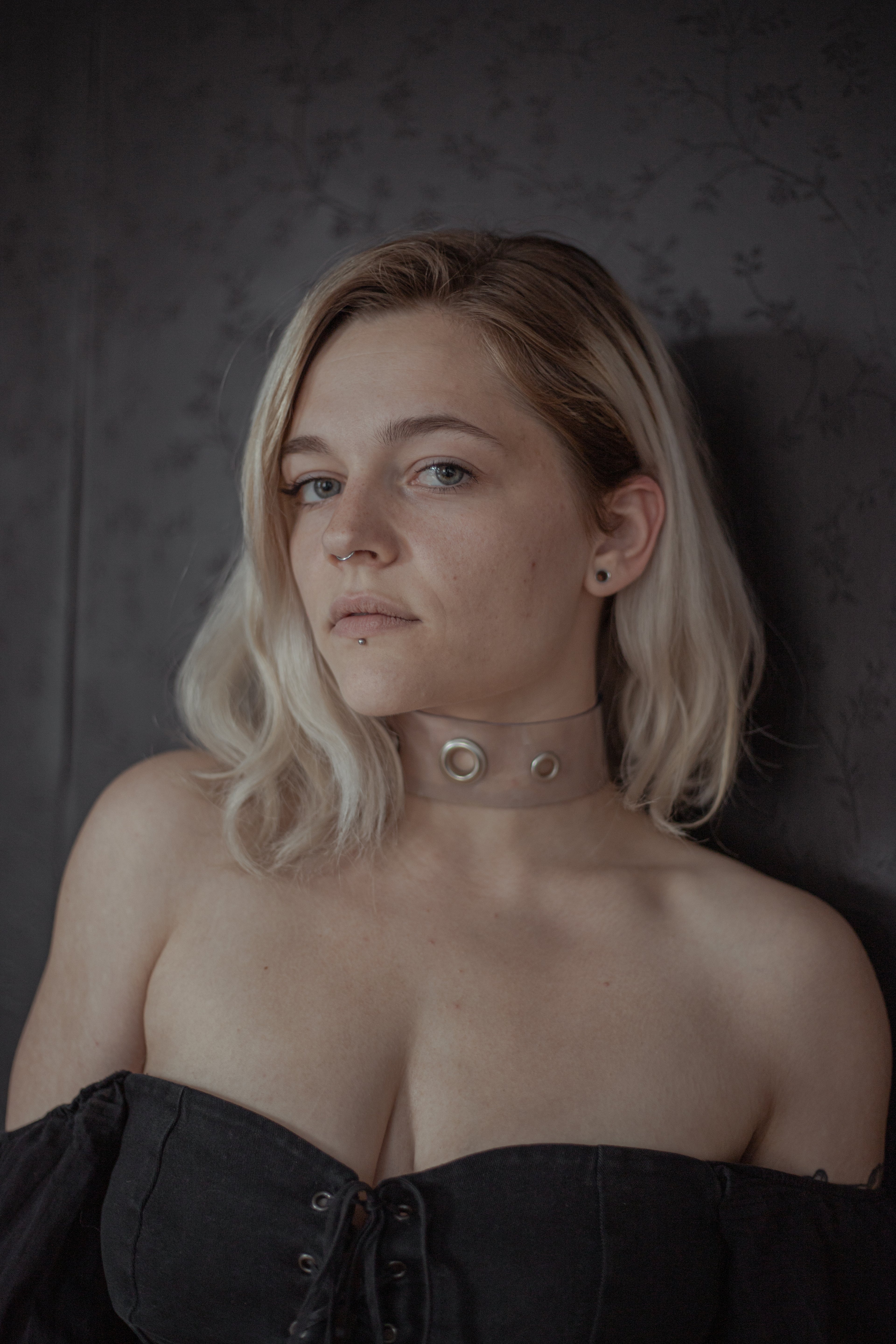 Choker œillet en PVC unisexe