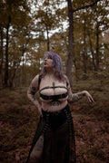 Harnais poitrine triple bande en latex unisexe