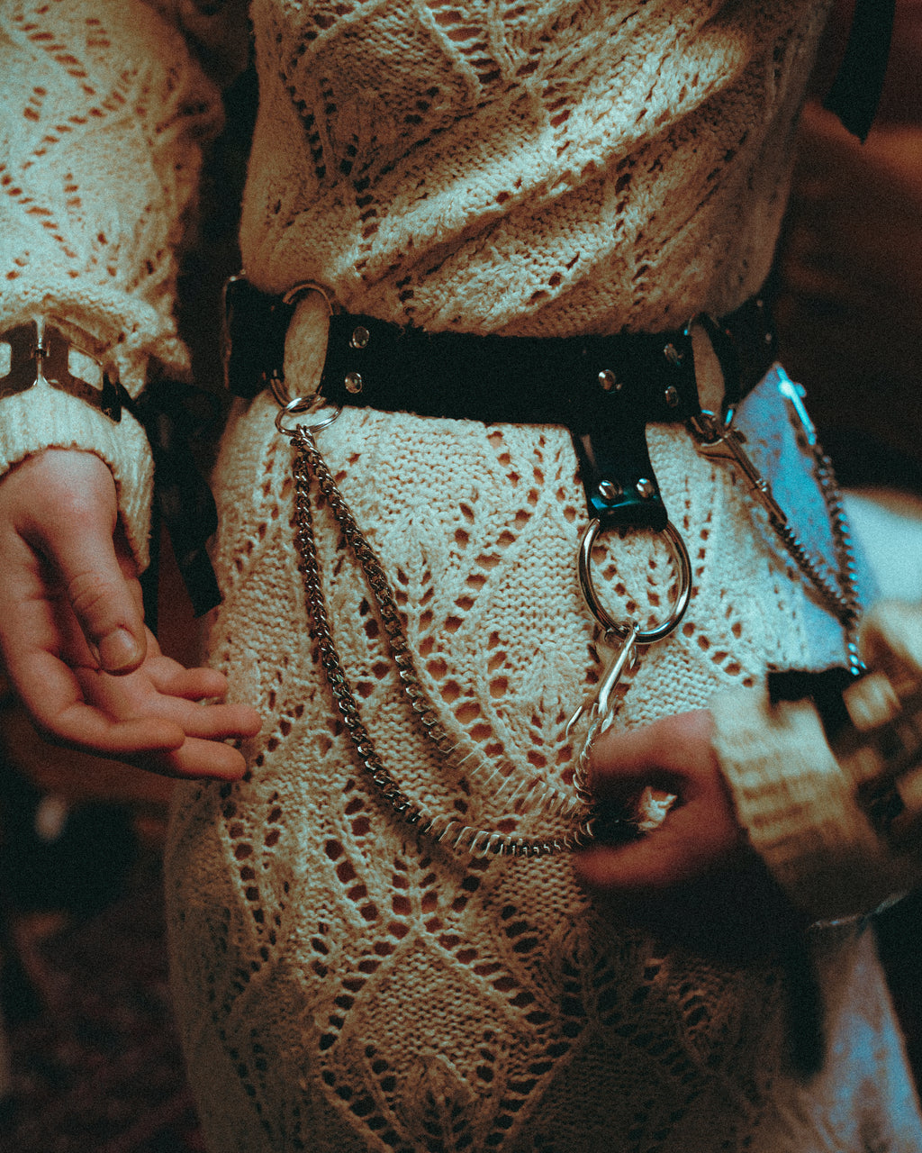 Ceinture chaîne en latex unisexe