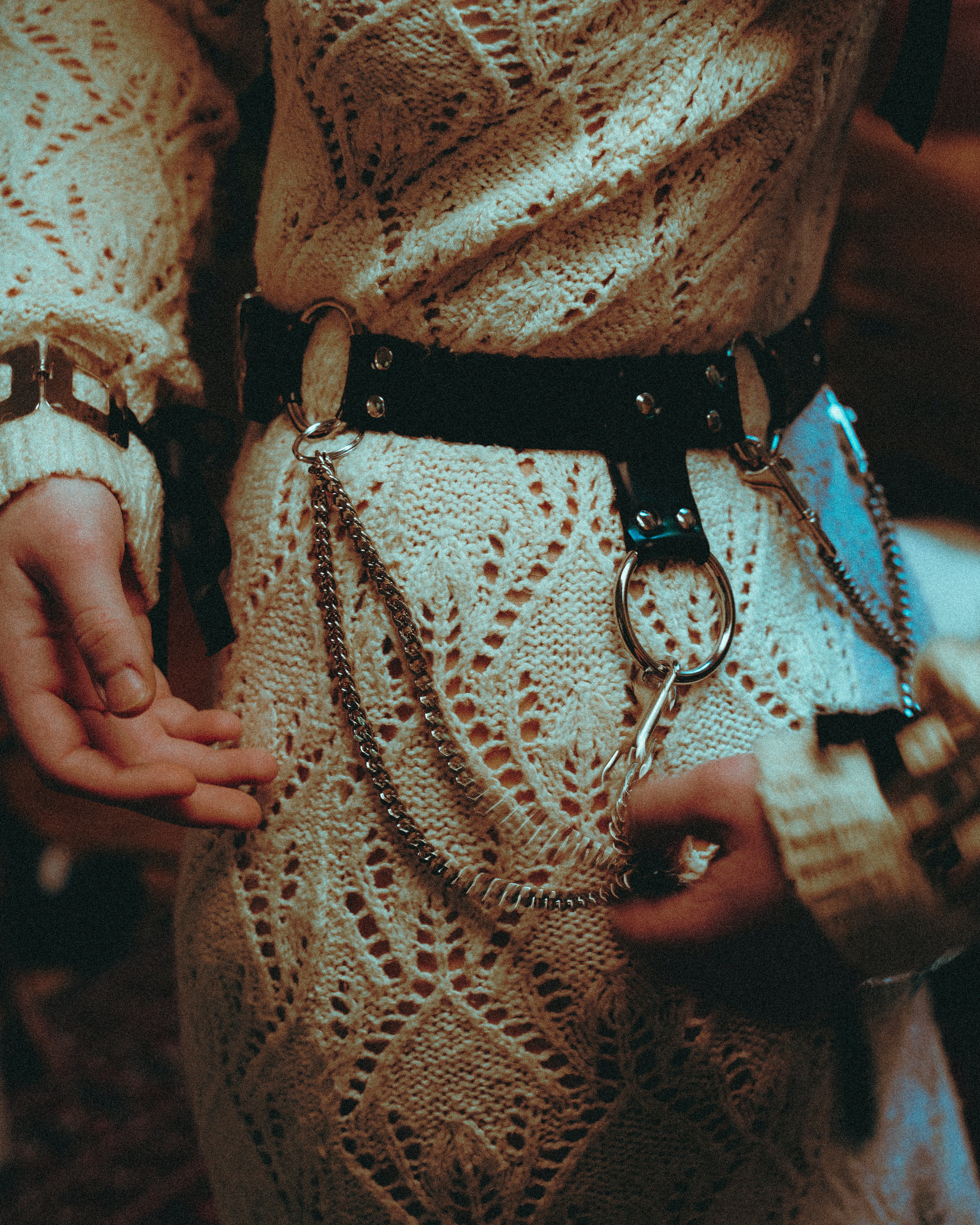 Ceinture chaîne en latex unisexe